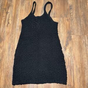 Free People Tito Tank mini dress size Small black stretchy Cotton